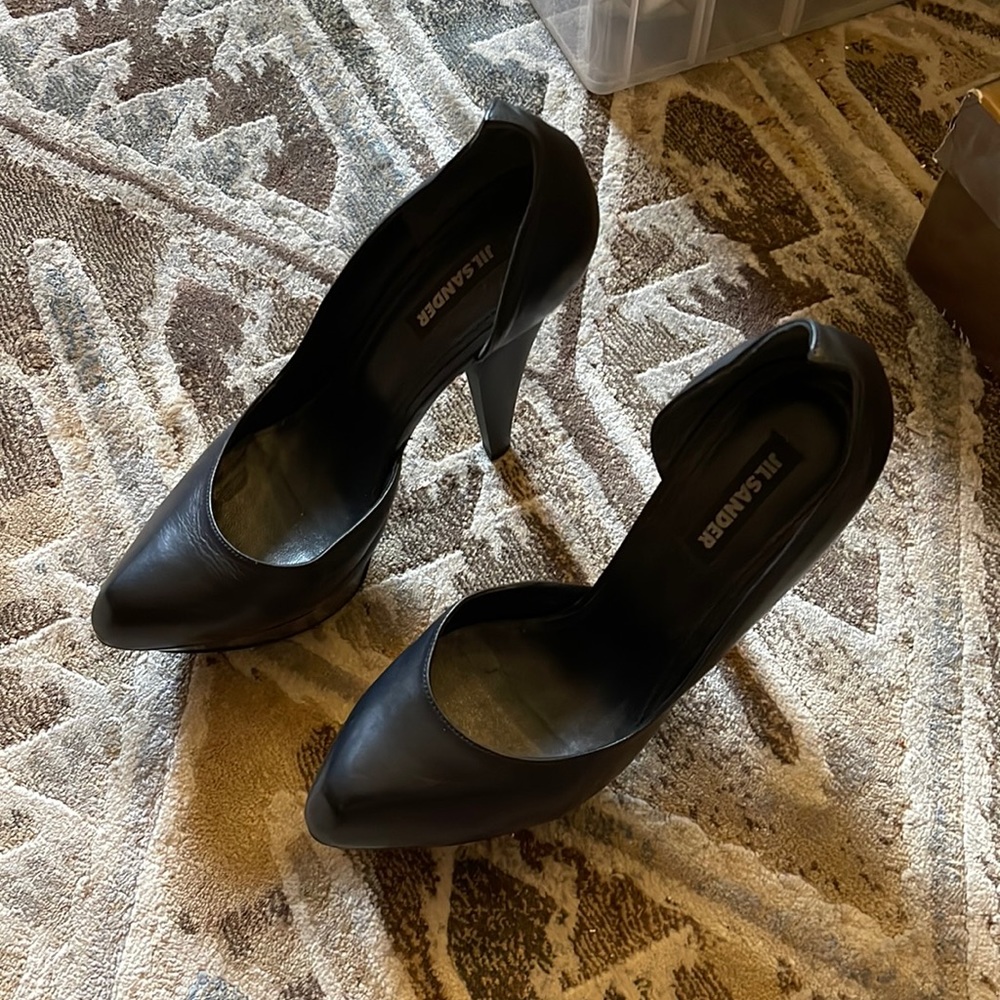Chic JilSander black platform Heels